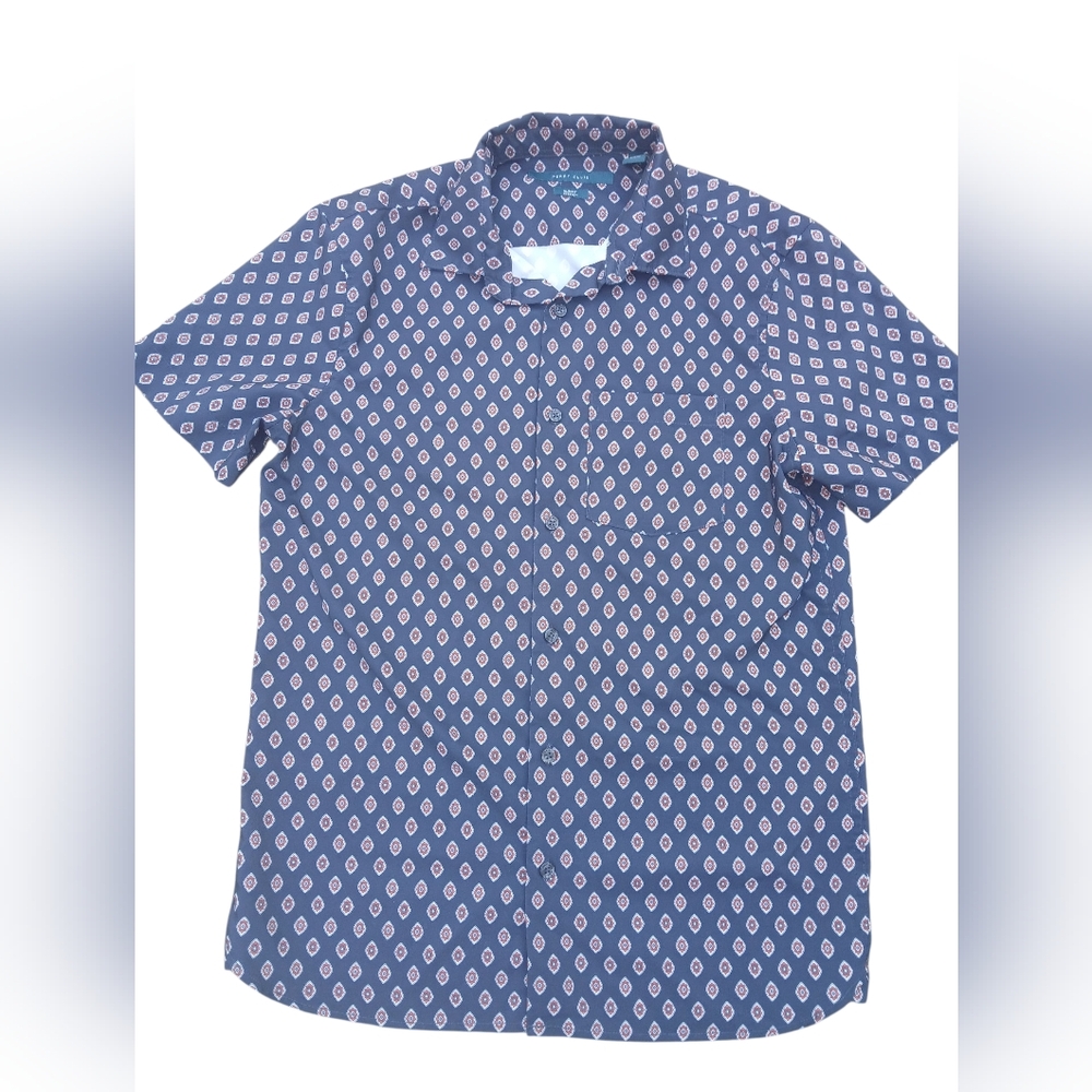 Perry Ellis Slim Fit Stretch Short Sleeve Shirt